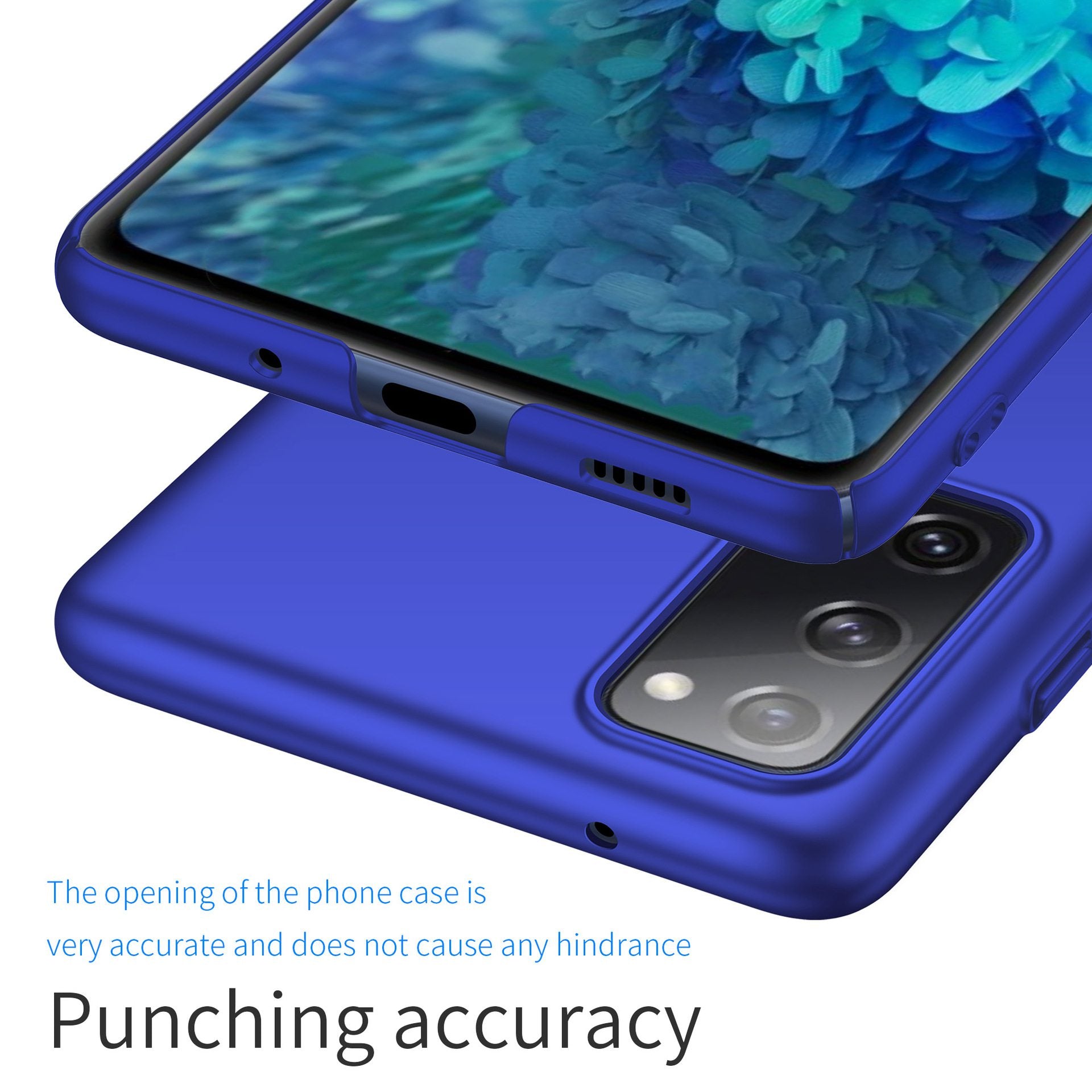 For Samsung Galaxy S20 FE / S20 FE 5G / S20 FE 2022 / S20 Lite Solid Color Hard PC Cover Mobile Phone Case - Blue