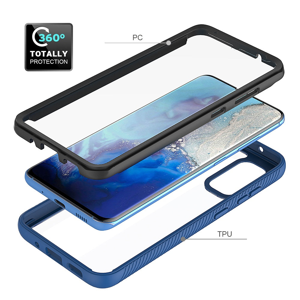 For Samsung Galaxy S20 4G / 5G Acrylic + PC + TPU Hybrid Phone Cover Anti-drop Protective Back Case - Dark Blue