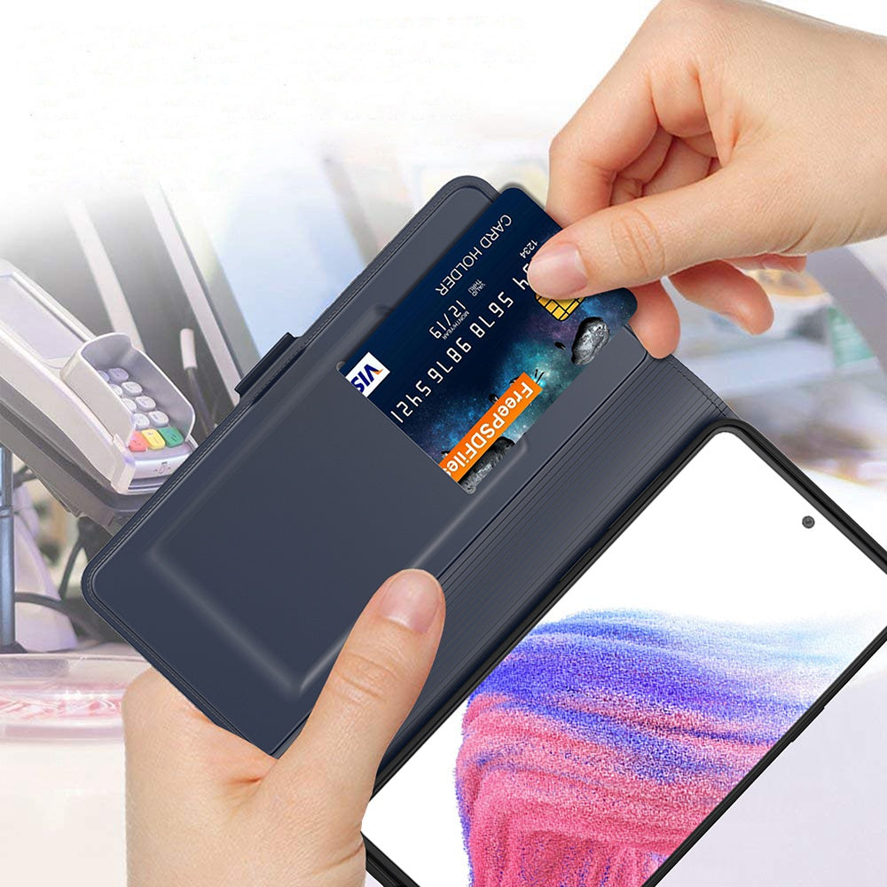 For Samsung Galaxy S20 FE 4G / FE 5G / S20 Lite / S20 FE 2022 PU Leather Flip Cover Card Slot Magnetic Closure Stand  Folio Phone Case - Blue