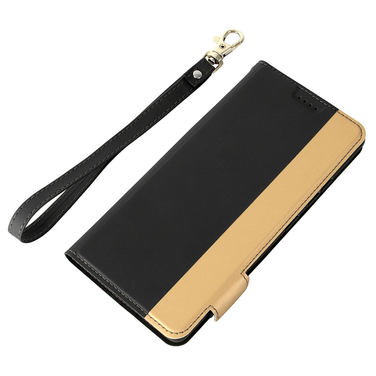 For Samsung Galaxy S20 FE / S20 FE 5G / S20 FE 2022 / S20 Lite Magnetic Clasp PU Leather Case Contrast Color Card Holder Phone Stand Cover - Black