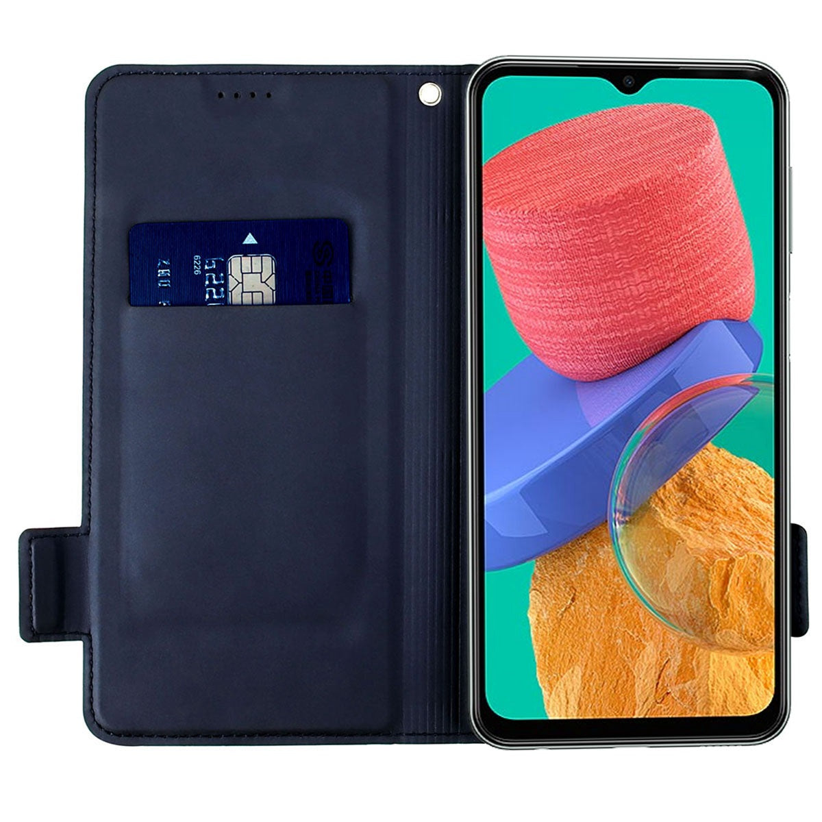 For Samsung Galaxy S20 FE / S20 FE 5G / S20 FE 2022 / S20 Lite Magnetic Clasp PU Leather Case Contrast Color Card Holder Phone Stand Cover - Blue