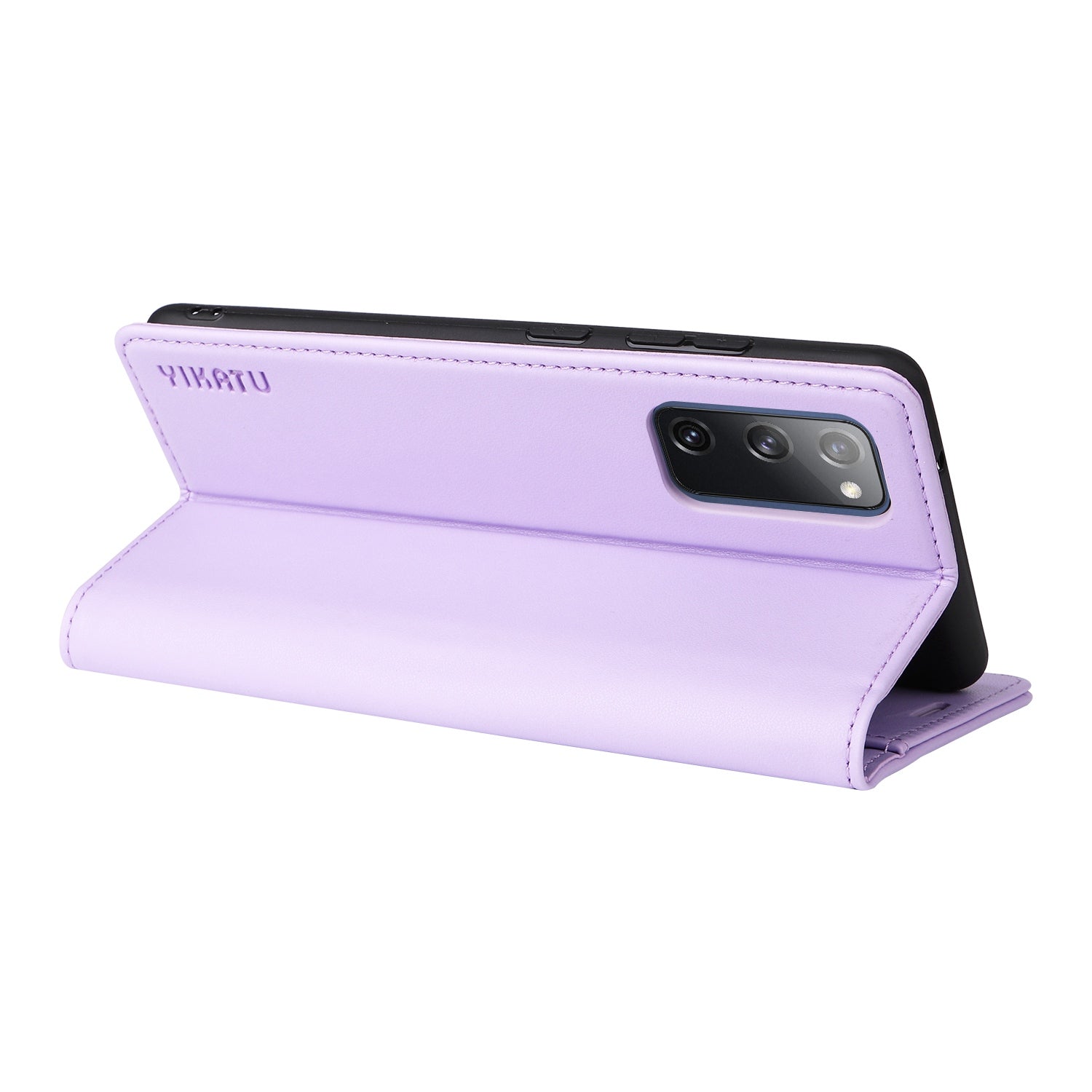 YIKATU YK- 001 for Samsung Galaxy S20 FE / S20 FE 5G / S20 FE 2022 / S20 Lite PU Leather Anti-scratch Case Phone Wallet Stand Cover - Light Purple