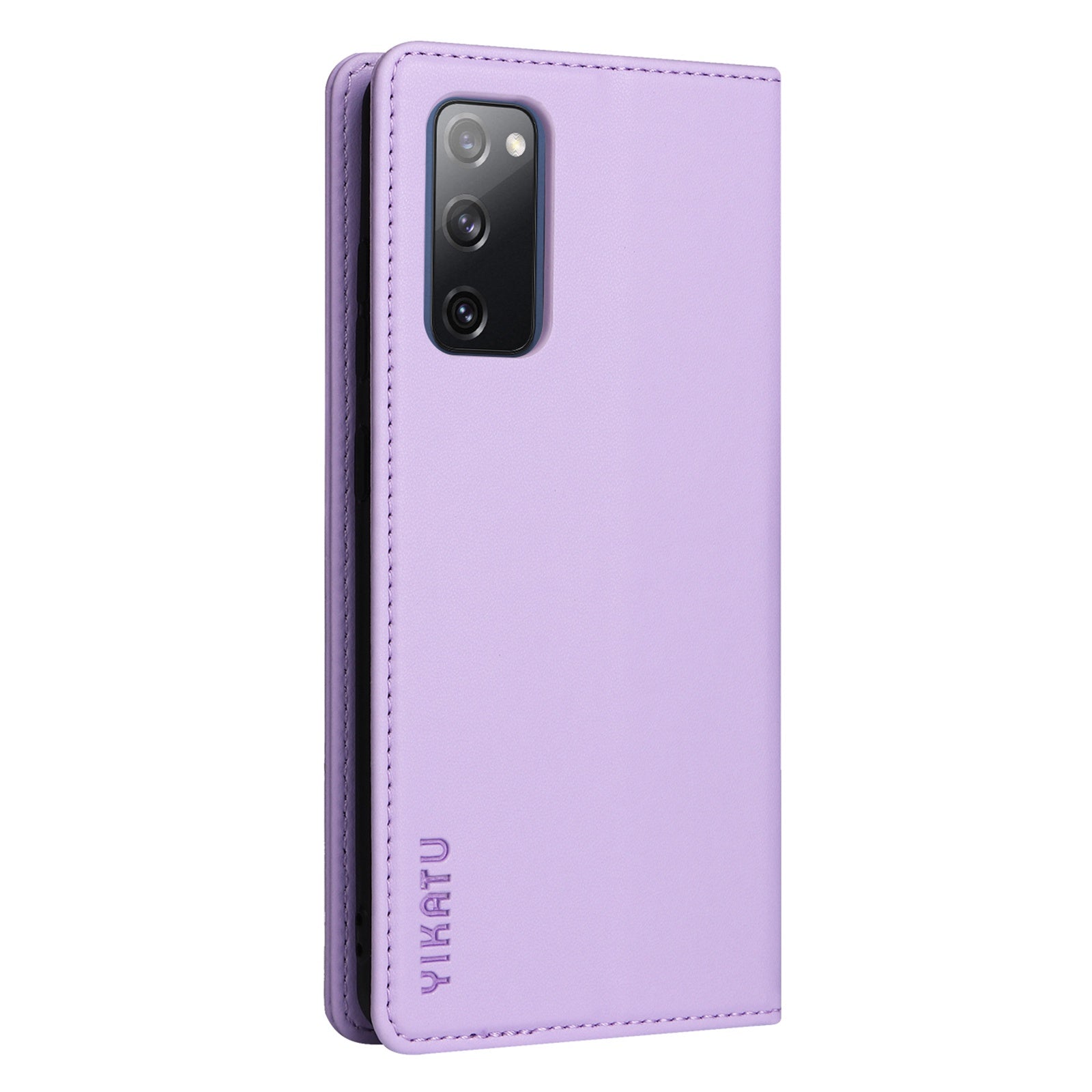 YIKATU YK- 001 for Samsung Galaxy S20 FE / S20 FE 5G / S20 FE 2022 / S20 Lite PU Leather Anti-scratch Case Phone Wallet Stand Cover - Light Purple