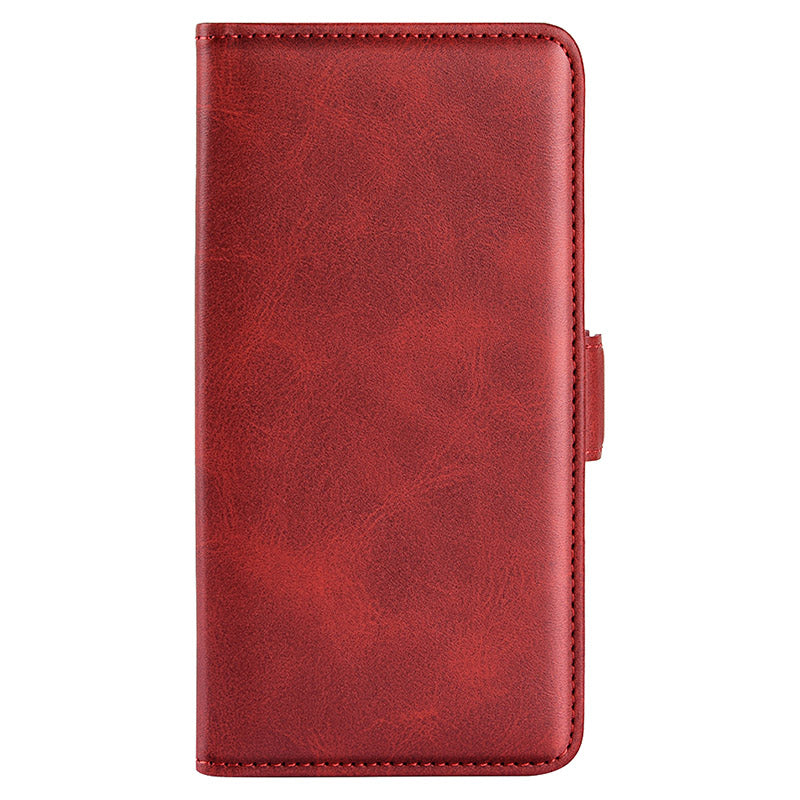 For iPhone 16 Case Folio Flip Leather Wallet Stand Phone Cover - Red