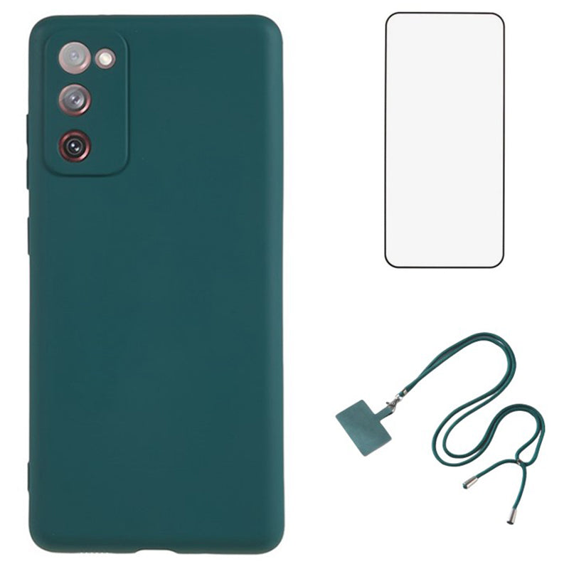 WANLONFENG RB1 Series For Samsung Galaxy S20 FE / S20 FE 5G / S20 FE 2022 / S20 Lite Cases TPU Phone Cover - Army Green