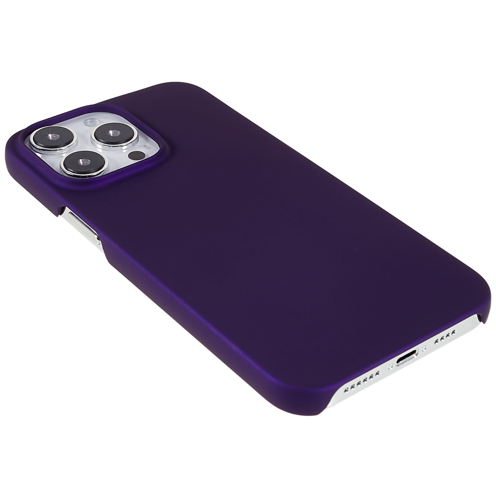 For iPhone 16 Pro Max Case PC Matte Skin-Touch Antifinger-Print Phone Back Cover - Purple