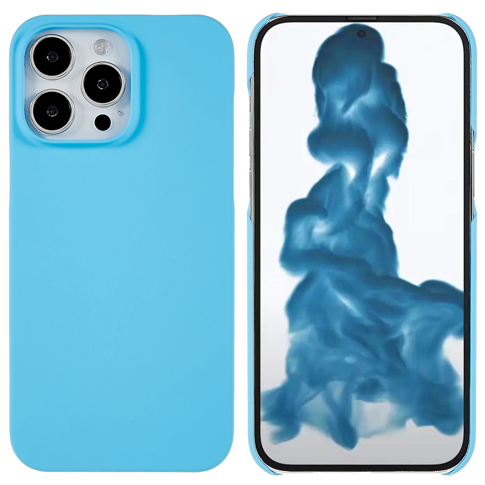 For iPhone 16 Pro Max Case PC Matte Skin-Touch Antifinger-Print Phone Back Cover - Sky Blue