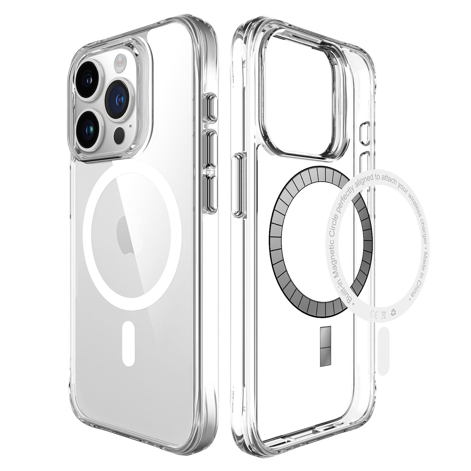 For iPhone 16 Pro Max Case Compatible with MagSafe Anti-Drop Clear Phone Cover