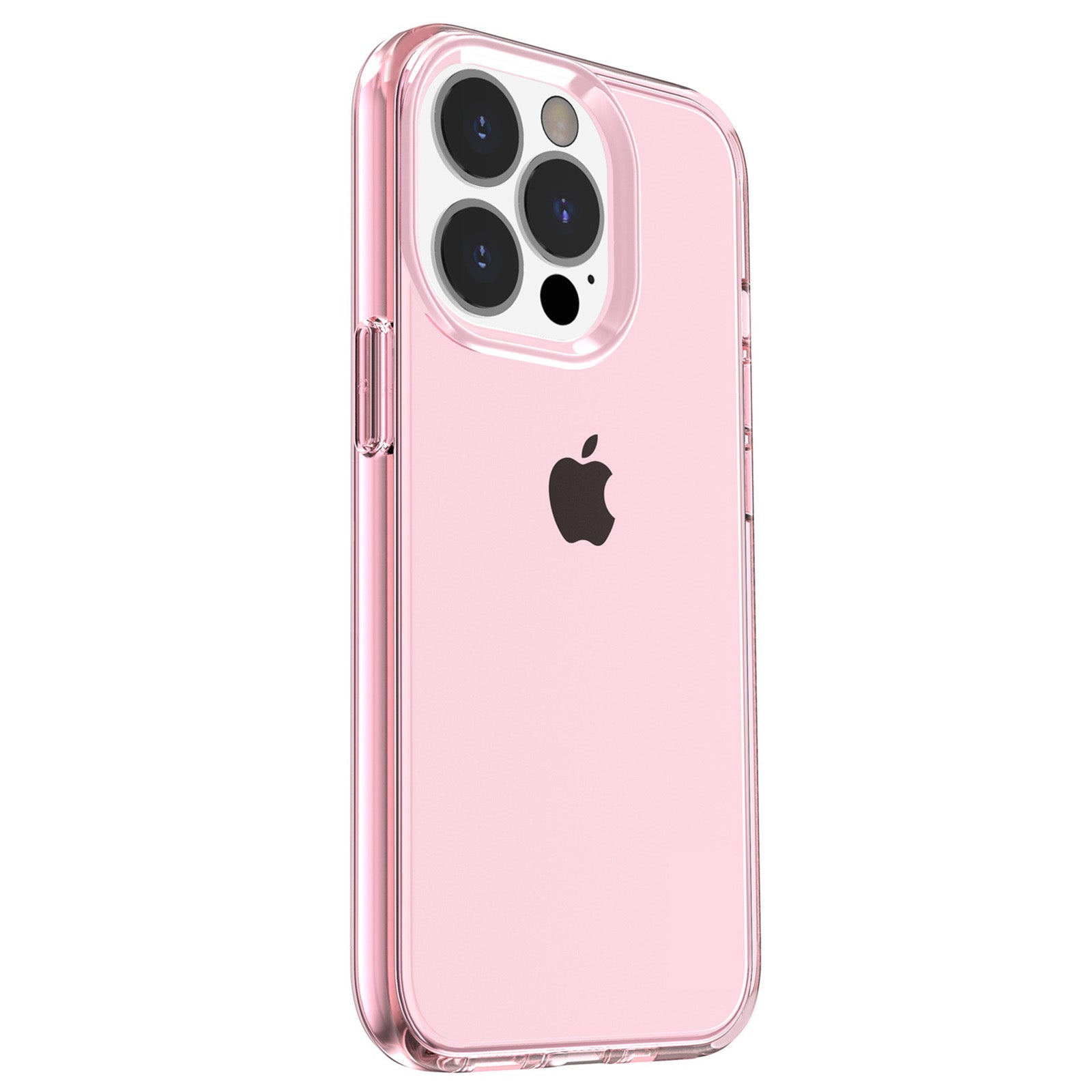 For iPhone 16 Pro Max Case PC + TPU Phone Cover Anti-Scratch Clear Back - Transparent Pink