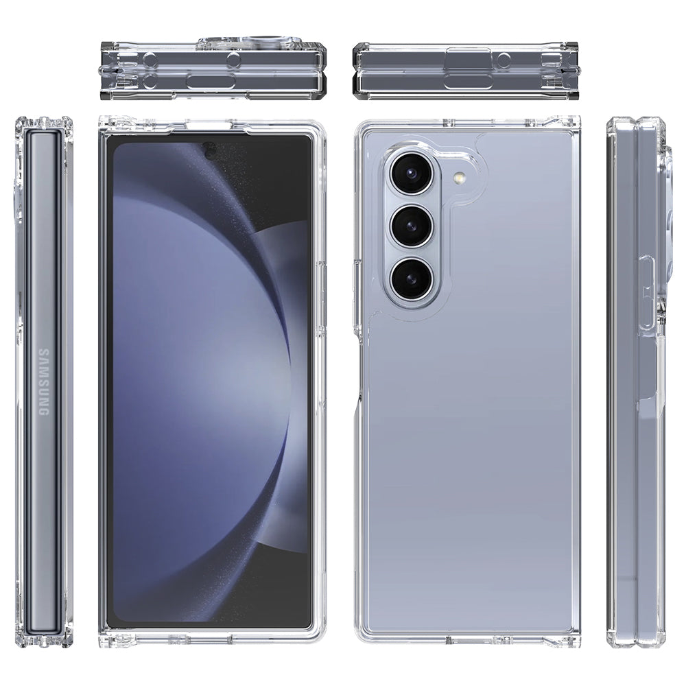 For Samsung Galaxy Z Fold6 5G Clear Case TPU+Acrylic Anti-Scratch Phone Cover