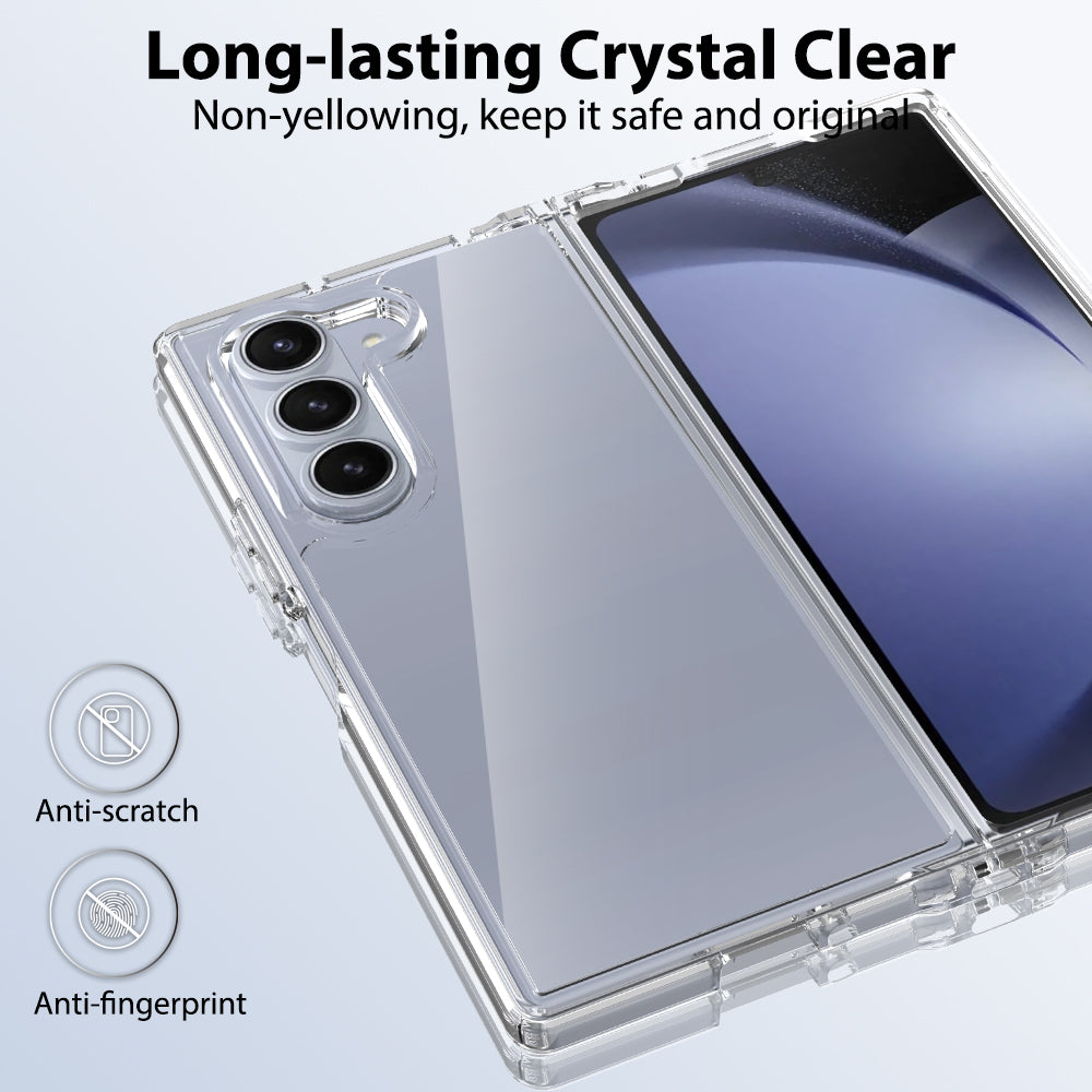 For Samsung Galaxy Z Fold6 5G Clear Case TPU+Acrylic Anti-Scratch Phone Cover