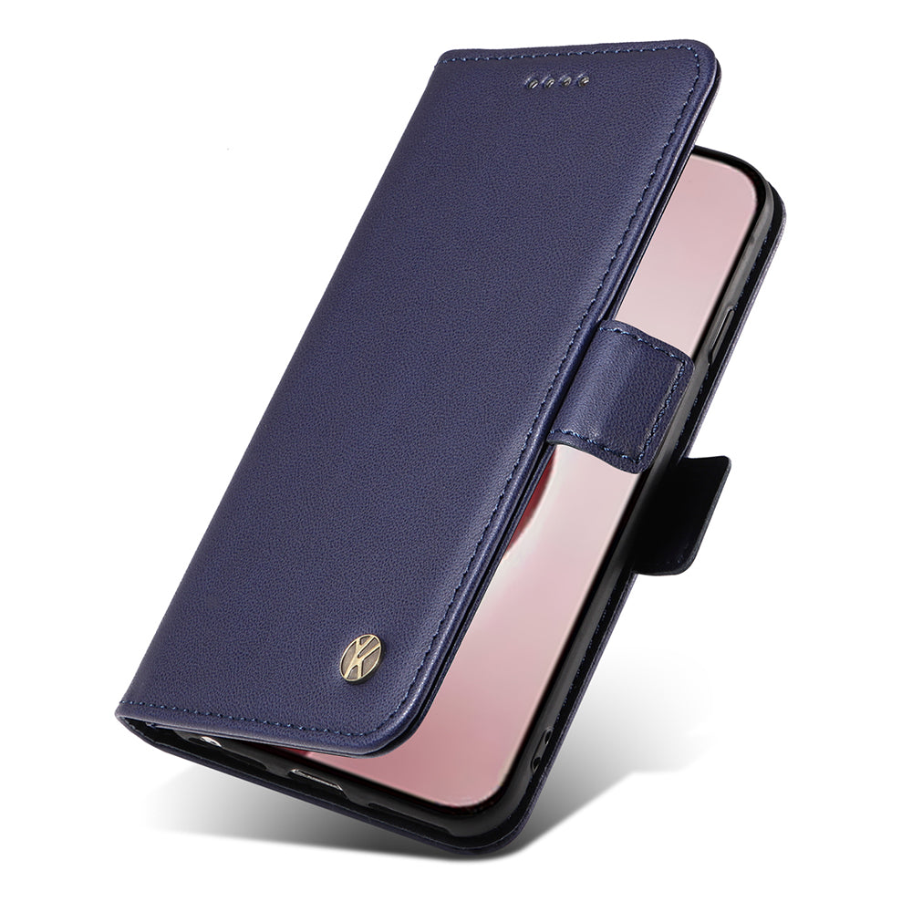 YIKATU YK-003 For iPhone 16 Pro Case Wallet Card Slots PU Leather Phone Cover - Sapphire