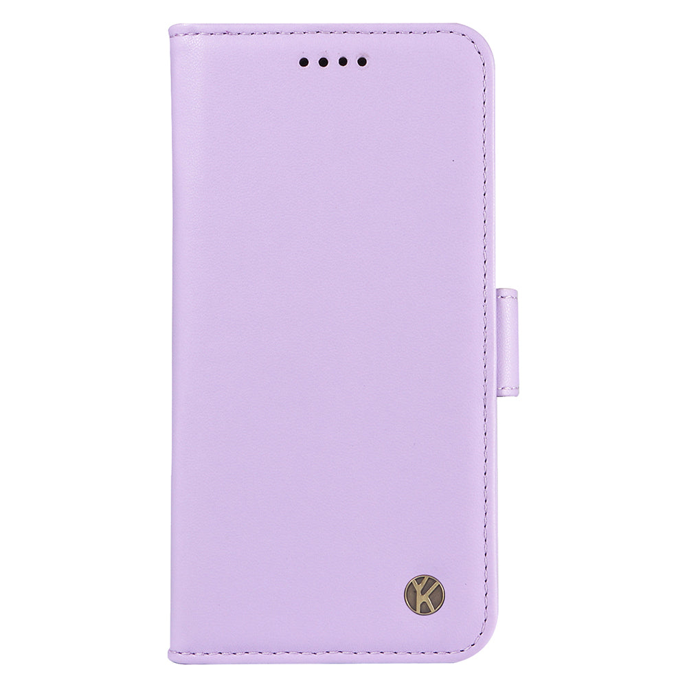 YIKATU YK-003 For iPhone 16 Pro Case Wallet Card Slots PU Leather Phone Cover - Light Purple