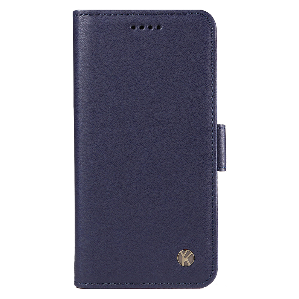 YIKATU YK-003 For iPhone 16 Plus Case Wallet Phone Leather Cover with Folding Stand - Sapphire