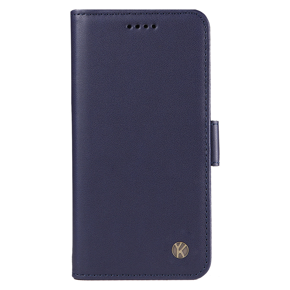 YIKATU YK-003 For iPhone 16 Pro Max Case PU Leather Folio Flip Phone Cover - Sapphire