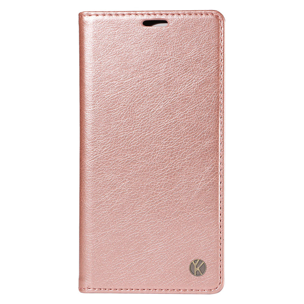 YIKATU YK-006 For iPhone 16 Pro Max Wallet Case Magnetic Closure Leather Phone Cover - Rose Gold