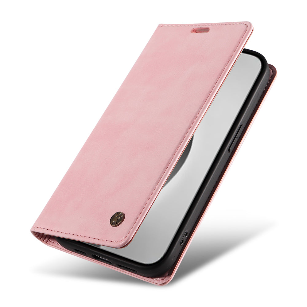 YIKATU YK-006 For iPhone 16 Pro Max Wallet Case Magnetic Closure Leather Phone Cover - Pink