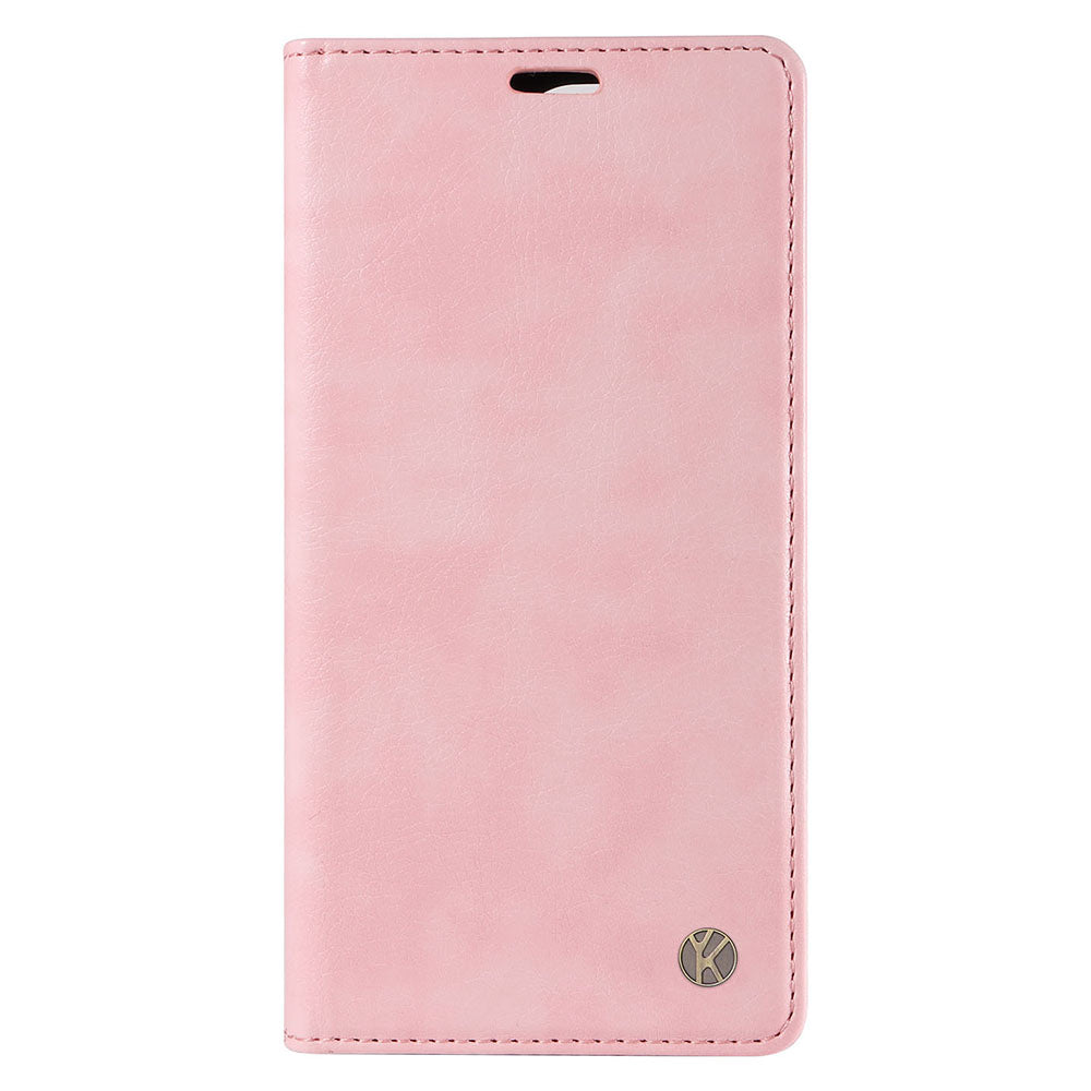 YIKATU YK-006 For iPhone 16 Pro Max Wallet Case Magnetic Closure Leather Phone Cover - Pink