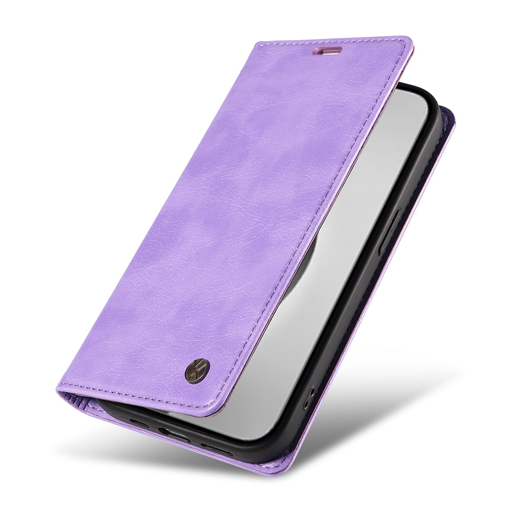 YIKATU YK-006 For iPhone 16 Pro Max Wallet Case Magnetic Closure Leather Phone Cover - Purple