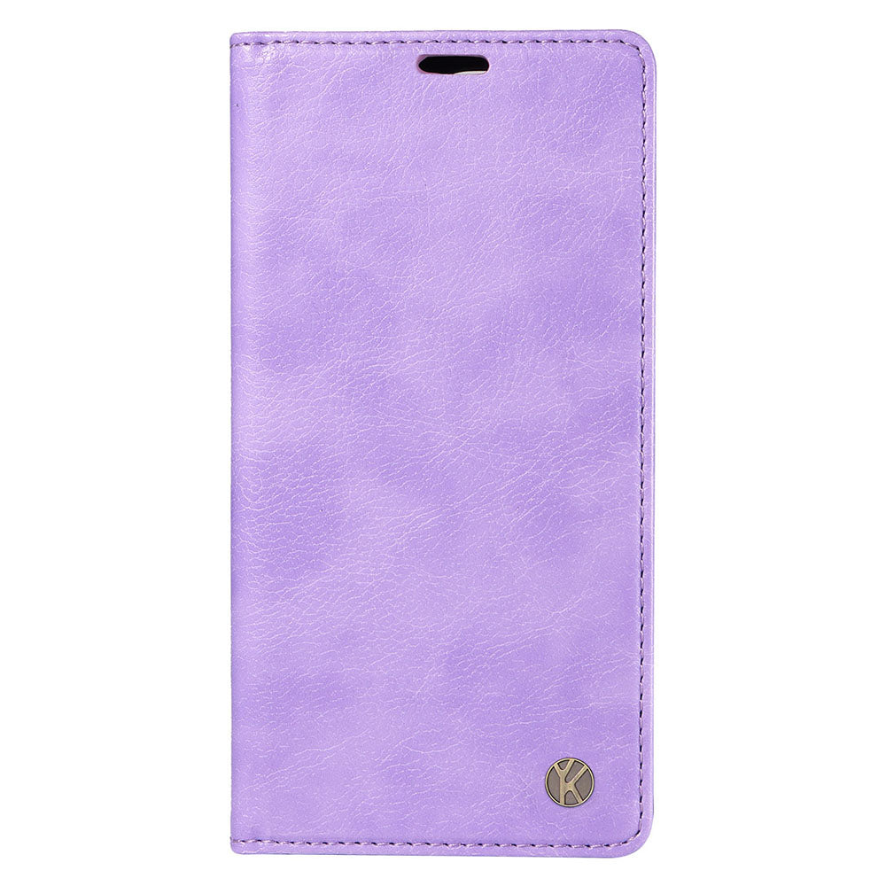 YIKATU YK-006 For iPhone 16 Pro Max Wallet Case Magnetic Closure Leather Phone Cover - Purple