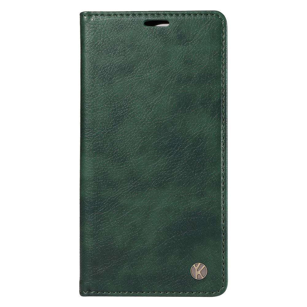 YIKATU YK-006 For iPhone 16 Pro Max Wallet Case Magnetic Closure Leather Phone Cover - Green