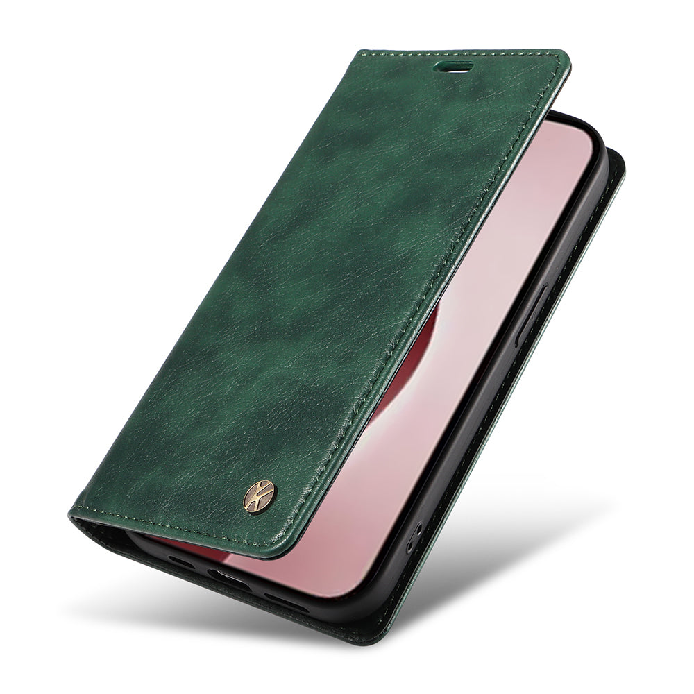 YIKATU YK-006 For iPhone 16 Pro Case Wallet Leather Phone Cover Strong Magnetic Closure - Green