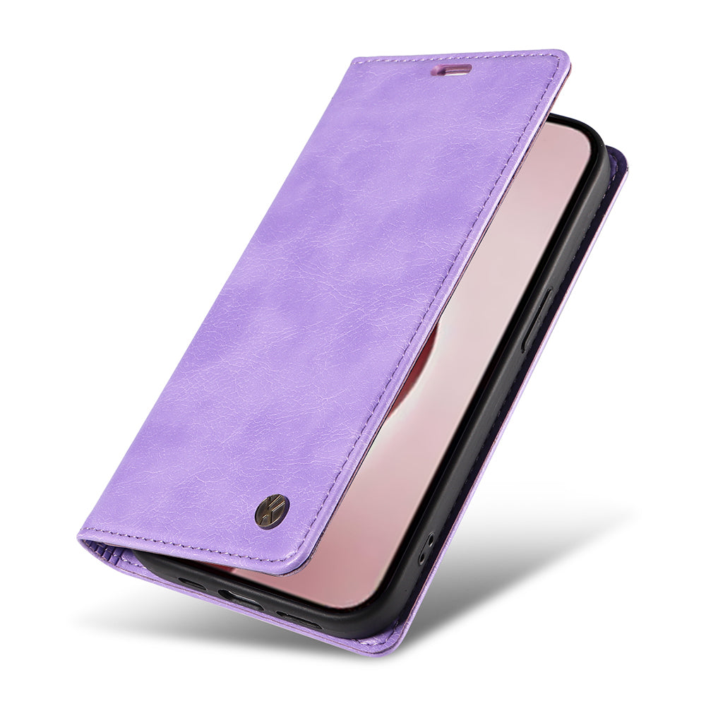 YIKATU YK-006 For iPhone 16 Pro Case Wallet Leather Phone Cover Strong Magnetic Closure - Purple