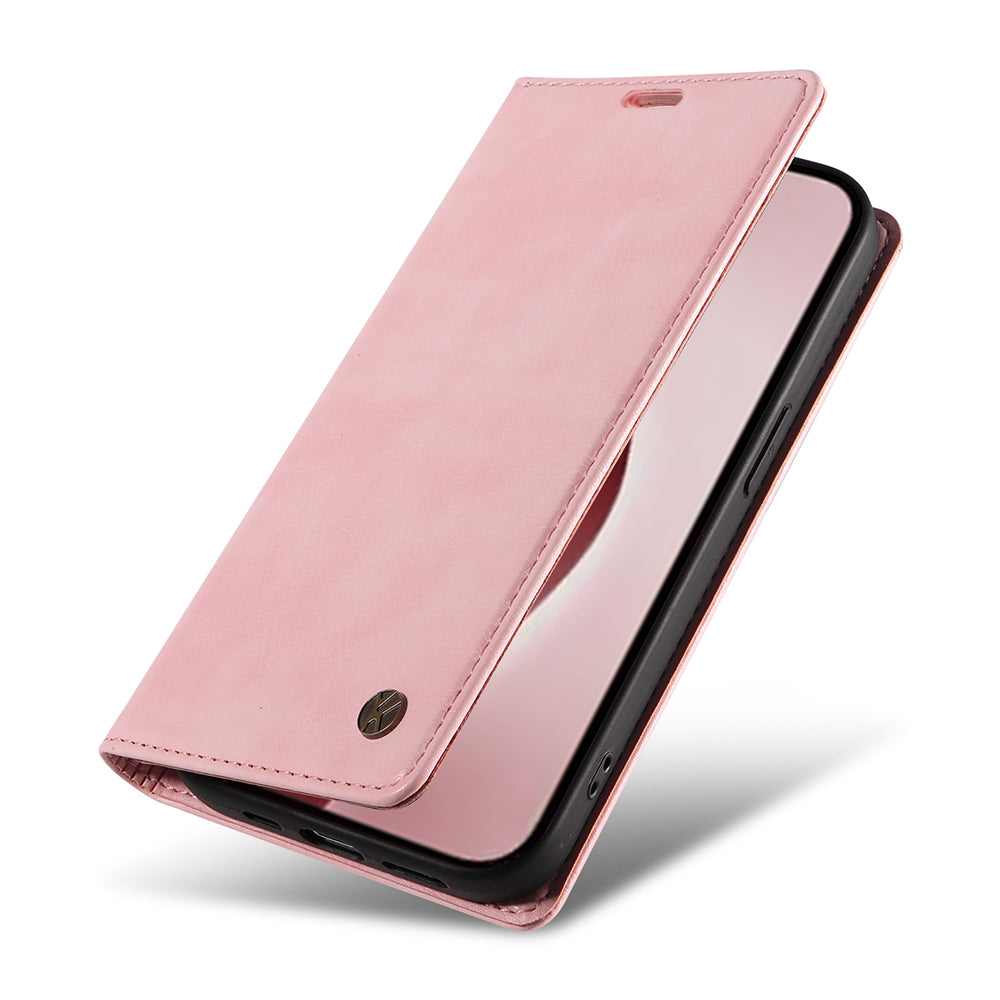 YIKATU YK-006 For iPhone 16 Pro Case Wallet Leather Phone Cover Strong Magnetic Closure - Pink