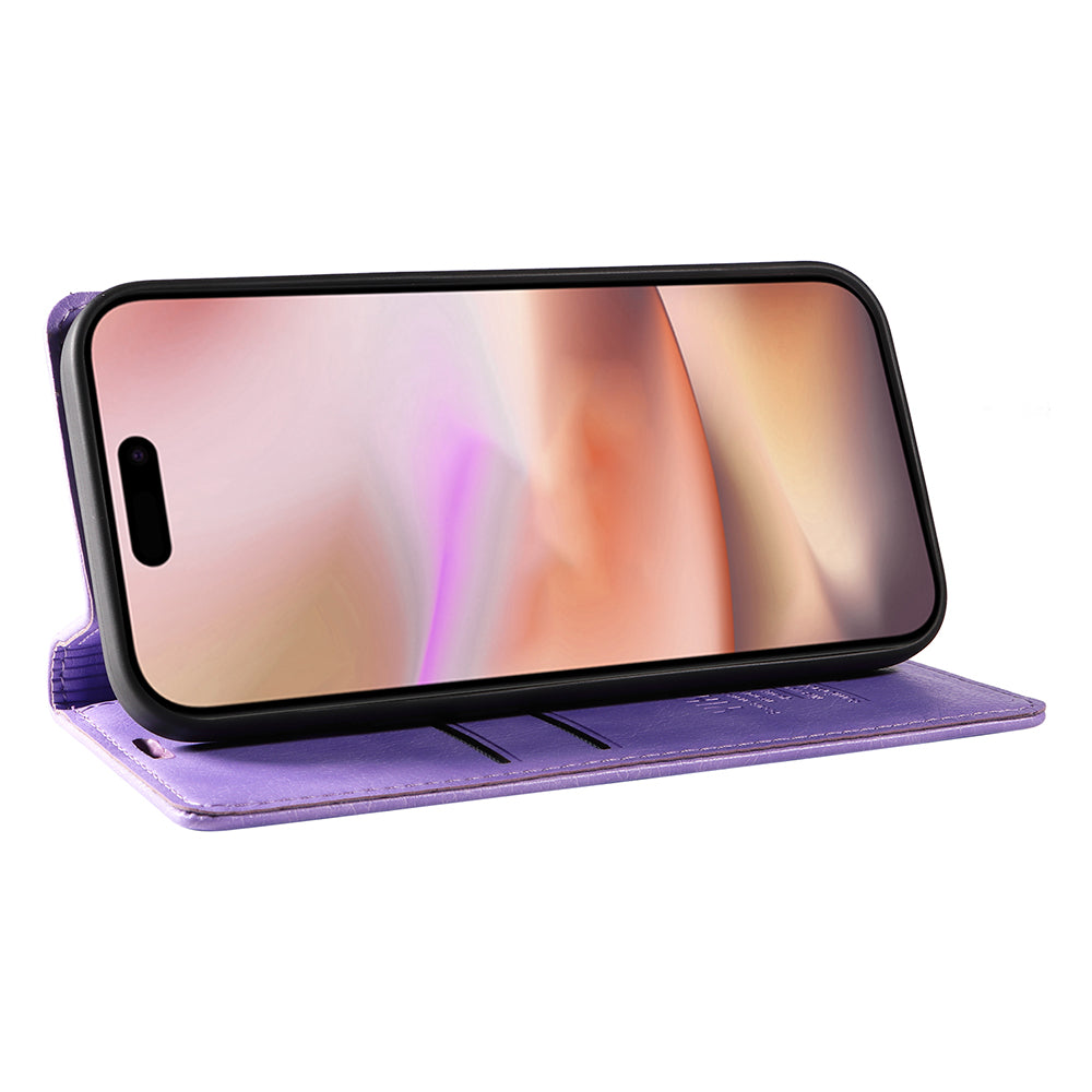 YIKATU YK-006 For iPhone 16 Plus Case Magnetic Auto-absorbed Leather Phone Cover - Purple