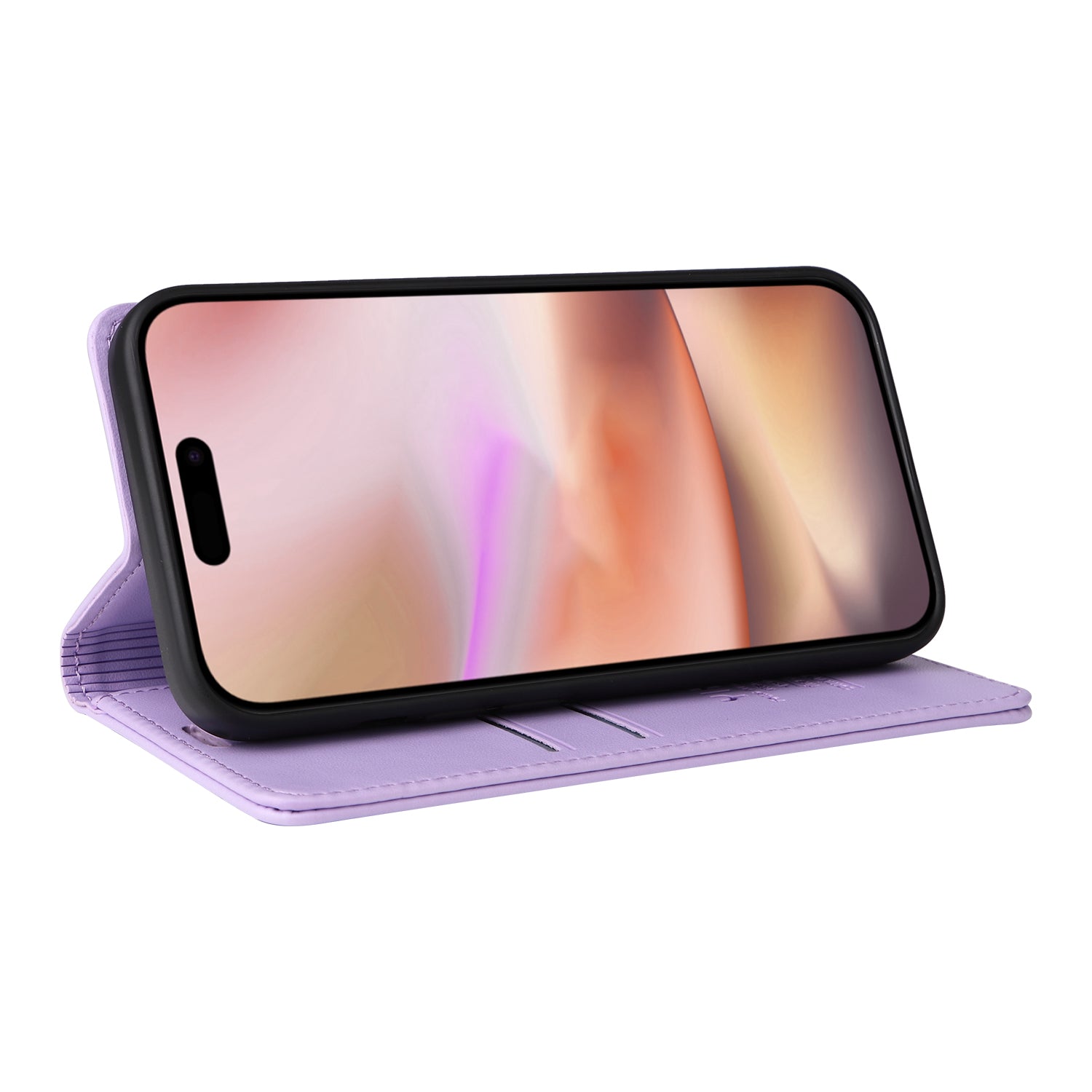 YIKATU YK-001 For iPhone 16 Plus Case Magnetic Closing Leather Phone Cover - Light Purple