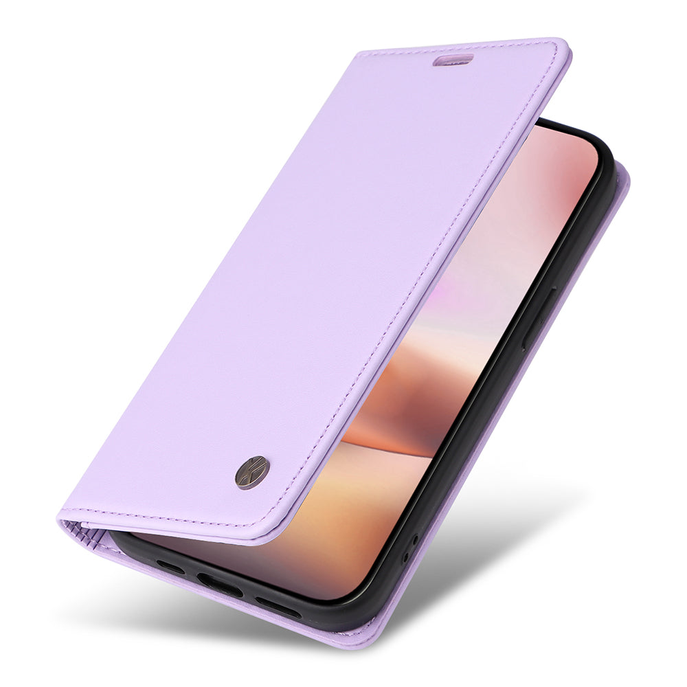 YIKATU YK-001 For iPhone 16 Plus Case Magnetic Closing Leather Phone Cover - Light Purple