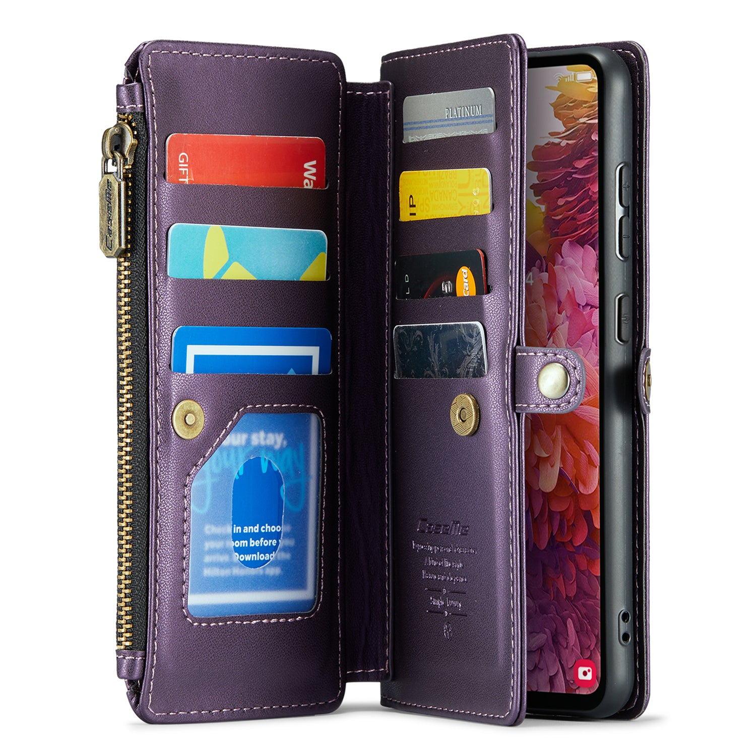 CASEME C36 Series For Samsung Galaxy S20 FE / S20 FE 5G / S20 FE 2022 / S20 Lite Leather Phone Case - Purple