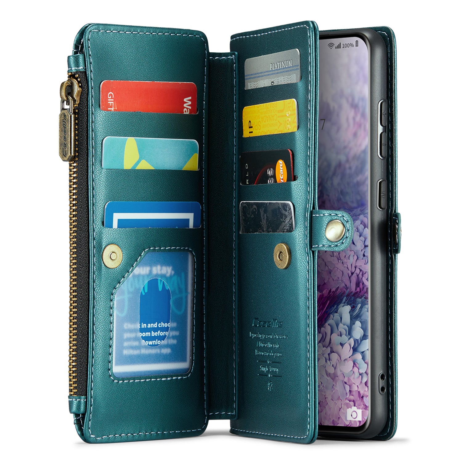 CASEME C36 Series For Samsung Galaxy S20 Plus 5G / 4G Case Crossbody Phone Bag Leather Cover - Green