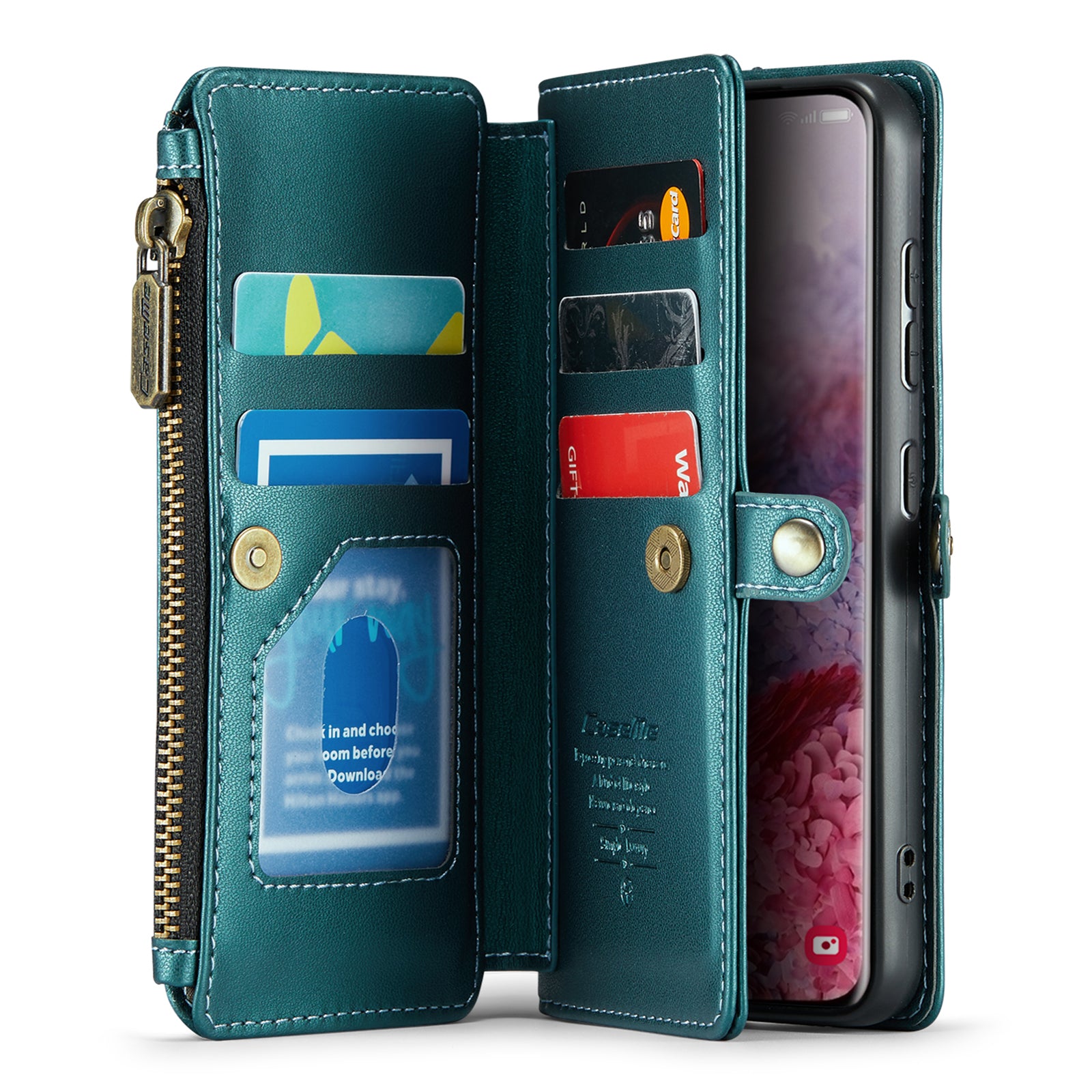 CASEME C36 Series For Samsung Galaxy S20 4G / S20 5G Wallet Case RFID Blocking PU Leather Phone Cover - Green