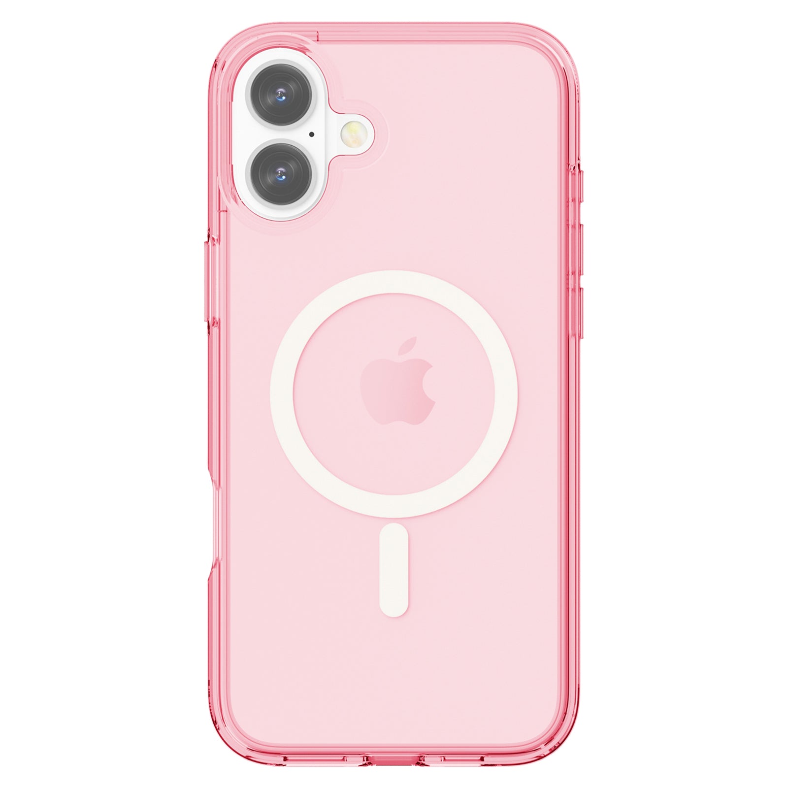 For iPhone 16 Plus Compatible with MagSafe Case Transparent PC+TPU Back Cover - Transparent Pink