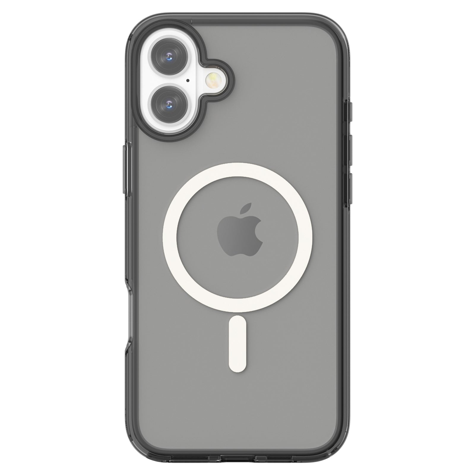 For iPhone 16 Plus Compatible with MagSafe Case Transparent PC+TPU Back Cover - Transparent Black