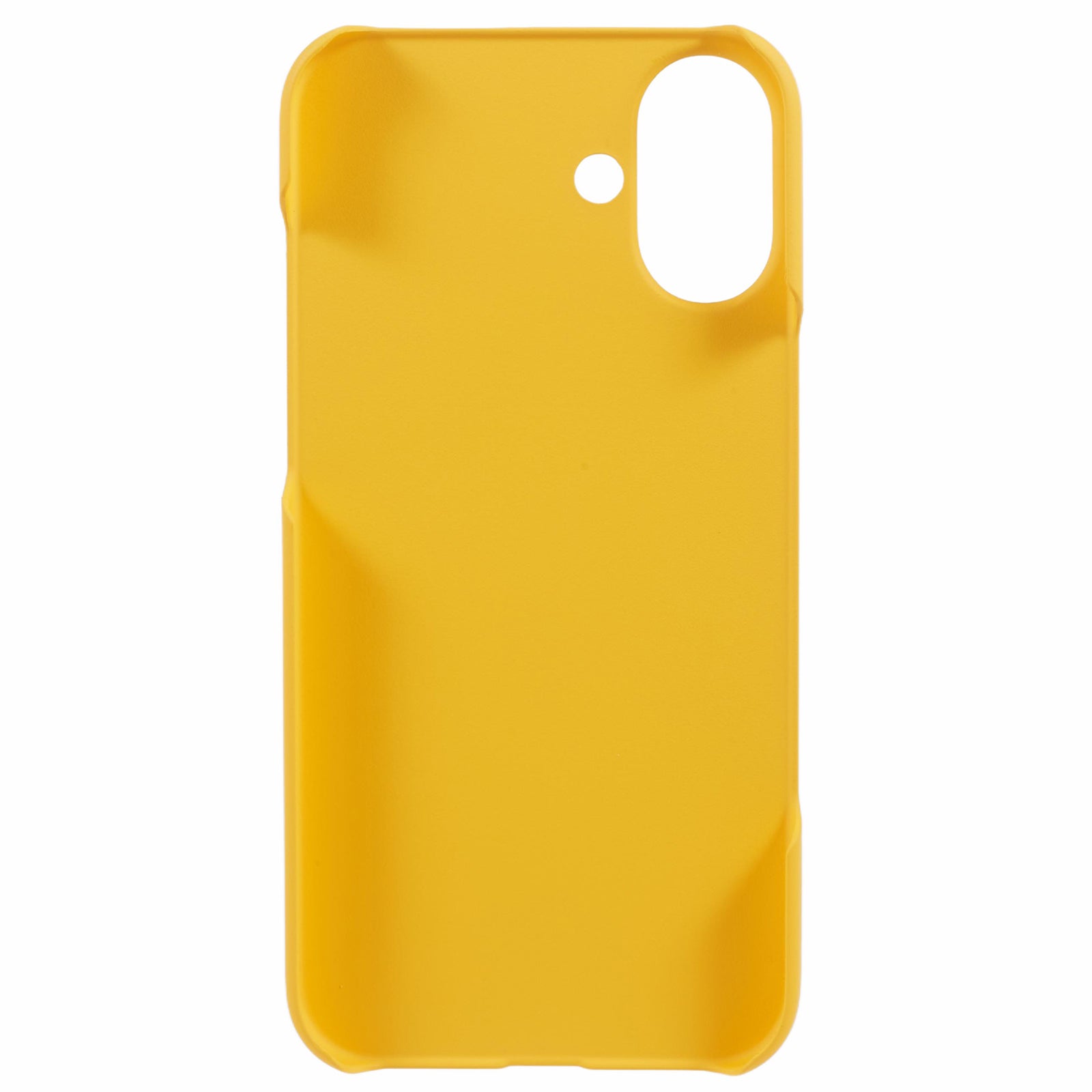 For iPhone 16 Shockproof Hard PC Phone Case Rubberized Phone Cover - Yellow