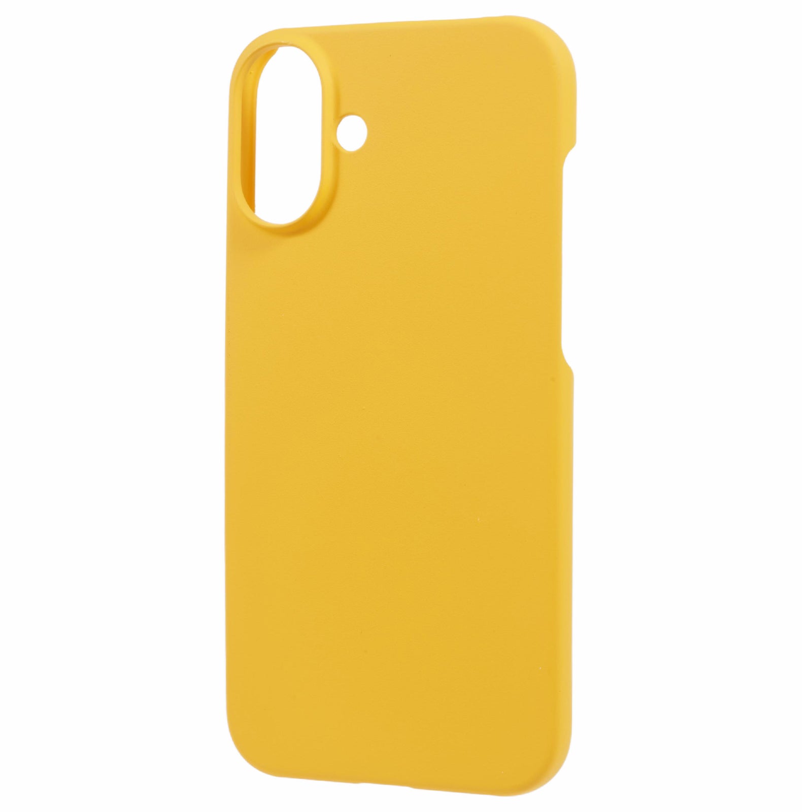 For iPhone 16 Shockproof Hard PC Phone Case Rubberized Phone Cover - Yellow