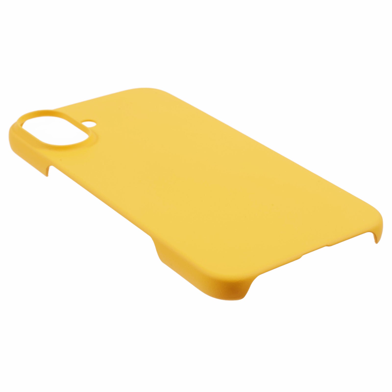 For iPhone 16 Shockproof Hard PC Phone Case Rubberized Phone Cover - Yellow