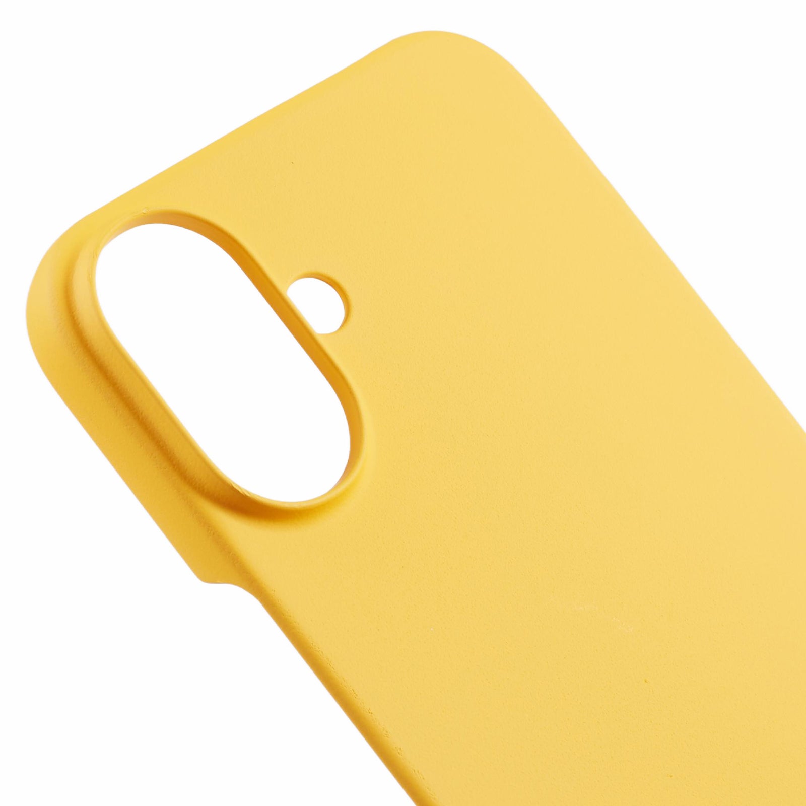 For iPhone 16 Shockproof Hard PC Phone Case Rubberized Phone Cover - Yellow