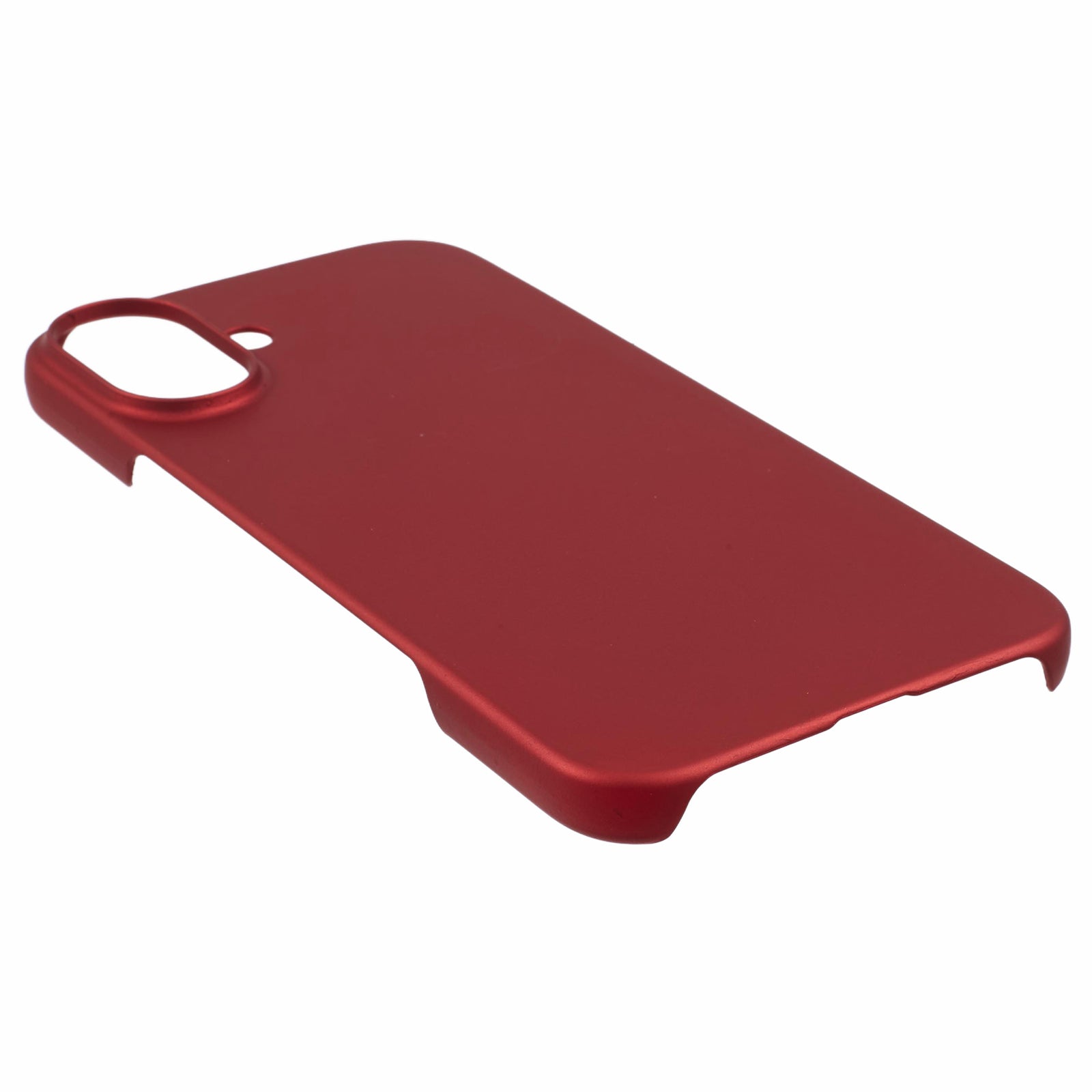 For iPhone 16 Shockproof Hard PC Phone Case Rubberized Phone Cover - Red