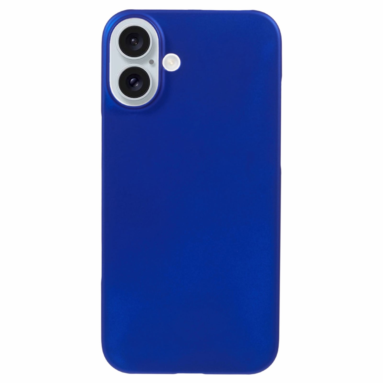 For iPhone 16 Shockproof Hard PC Phone Case Rubberized Phone Cover - Dark Blue