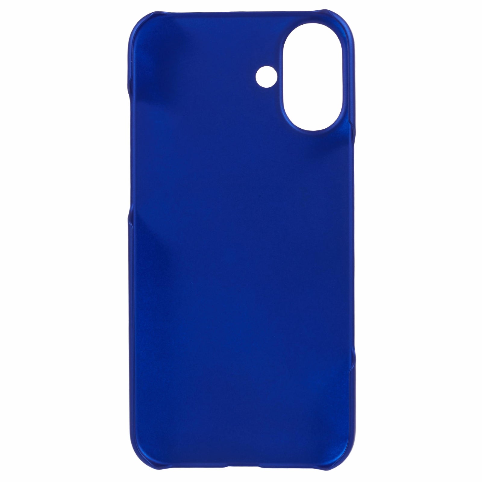 For iPhone 16 Shockproof Hard PC Phone Case Rubberized Phone Cover - Dark Blue