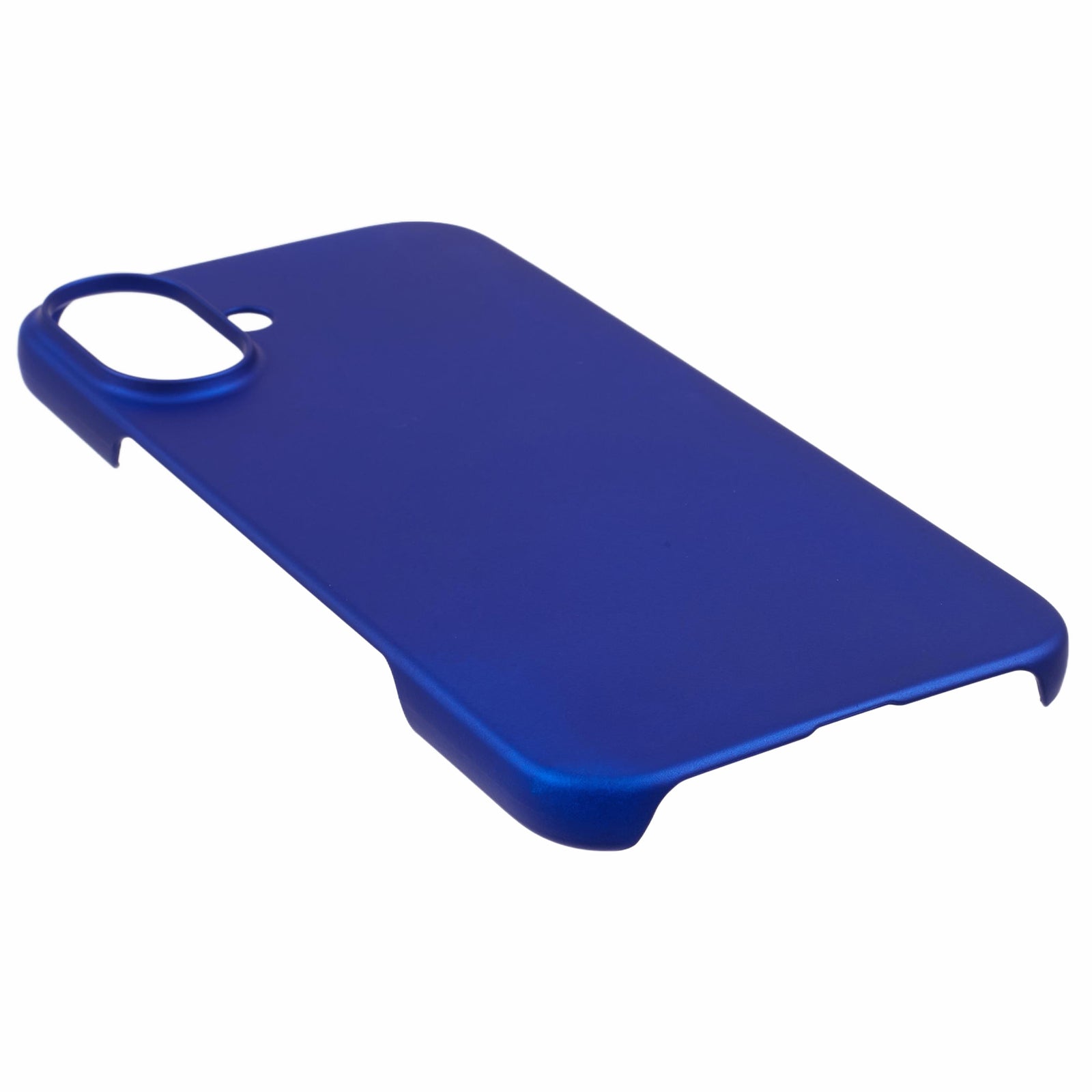 For iPhone 16 Shockproof Hard PC Phone Case Rubberized Phone Cover - Dark Blue