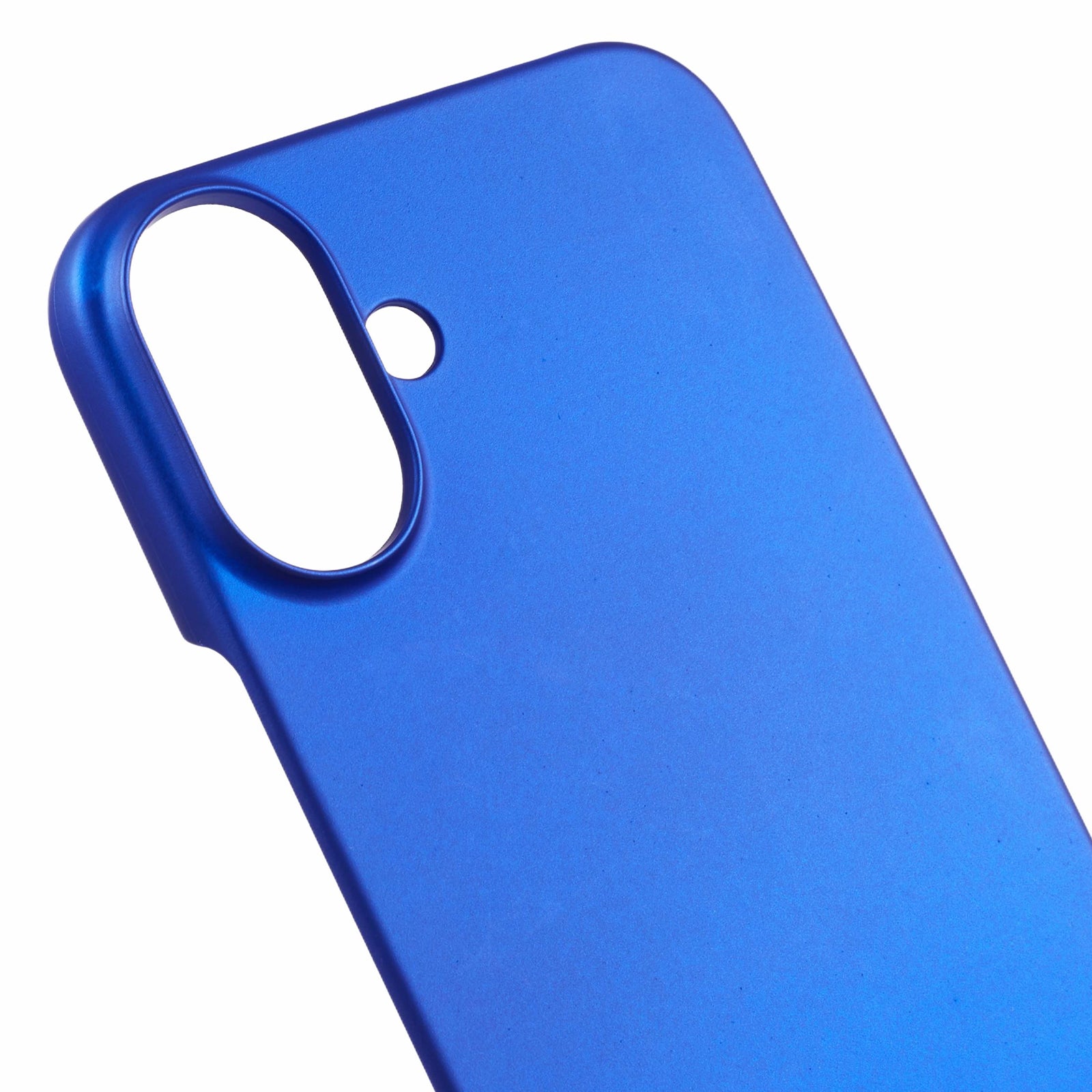 For iPhone 16 Shockproof Hard PC Phone Case Rubberized Phone Cover - Dark Blue