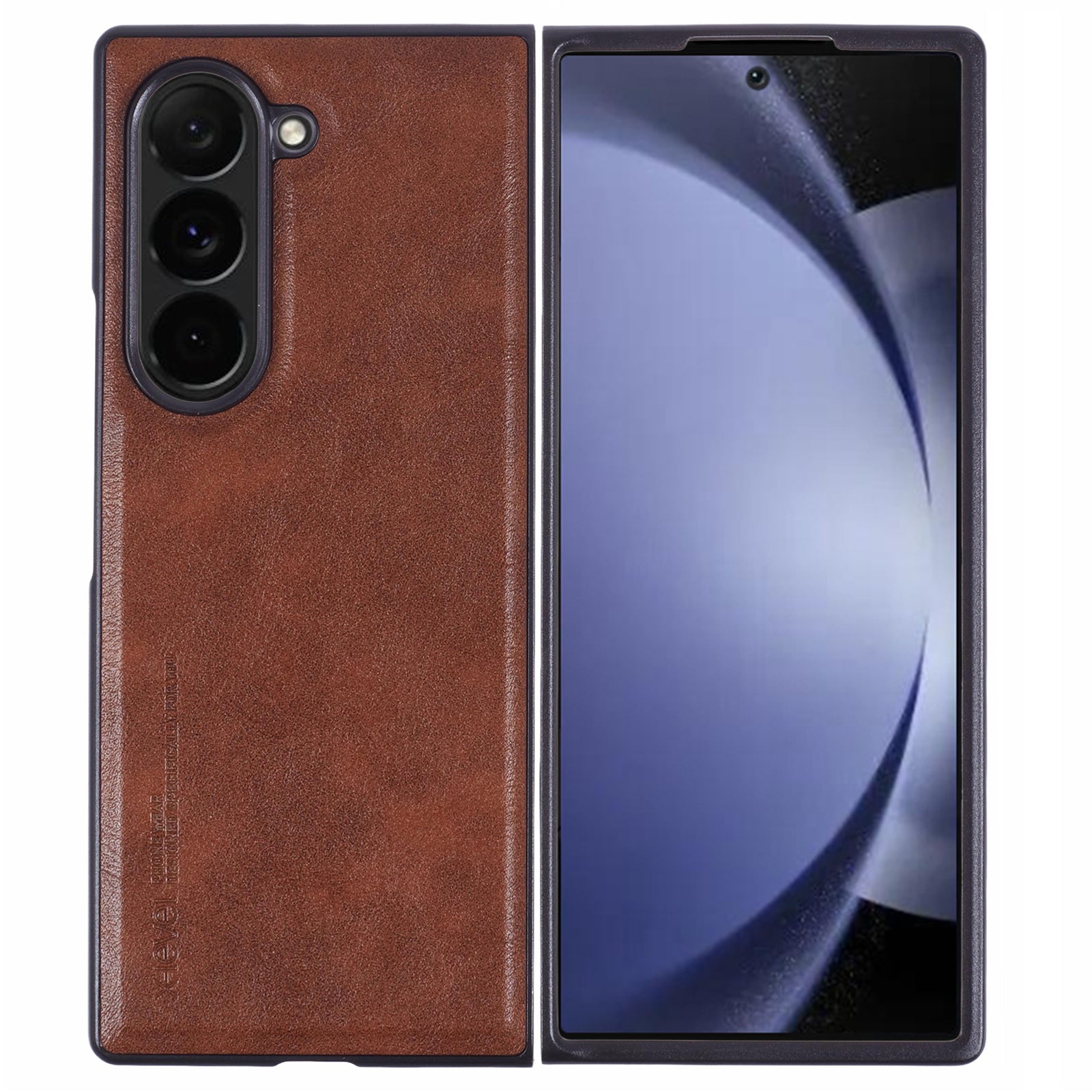 X-LEVEL Bojue-3 Series For Samsung Galaxy Z Fold6 5G Case Leather+TPU+PC Phone Cover - Brown