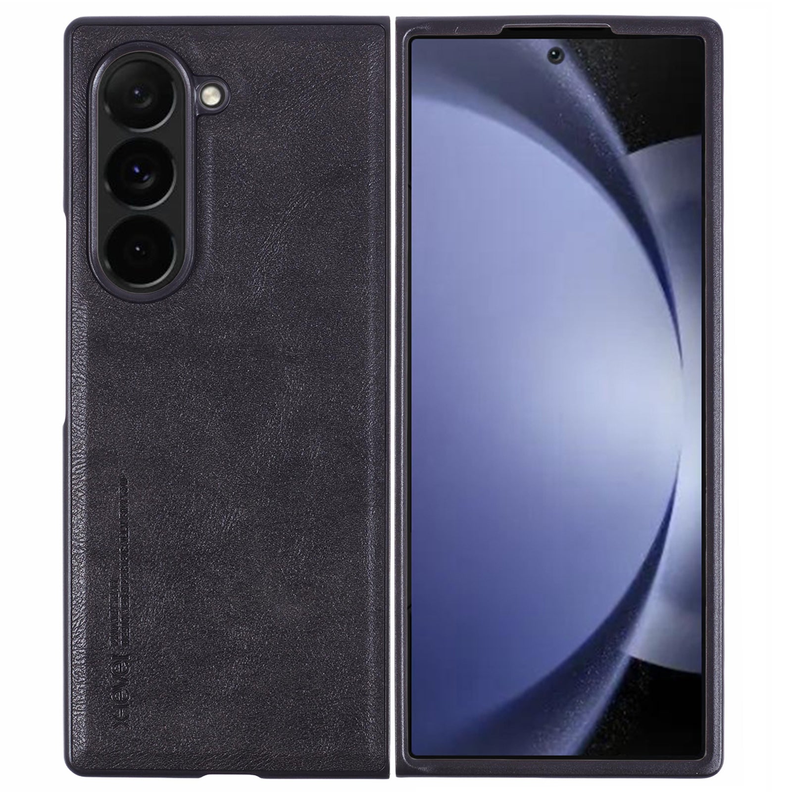 X-LEVEL Bojue-3 Series For Samsung Galaxy Z Fold6 5G Case Leather+TPU+PC Phone Cover - Black