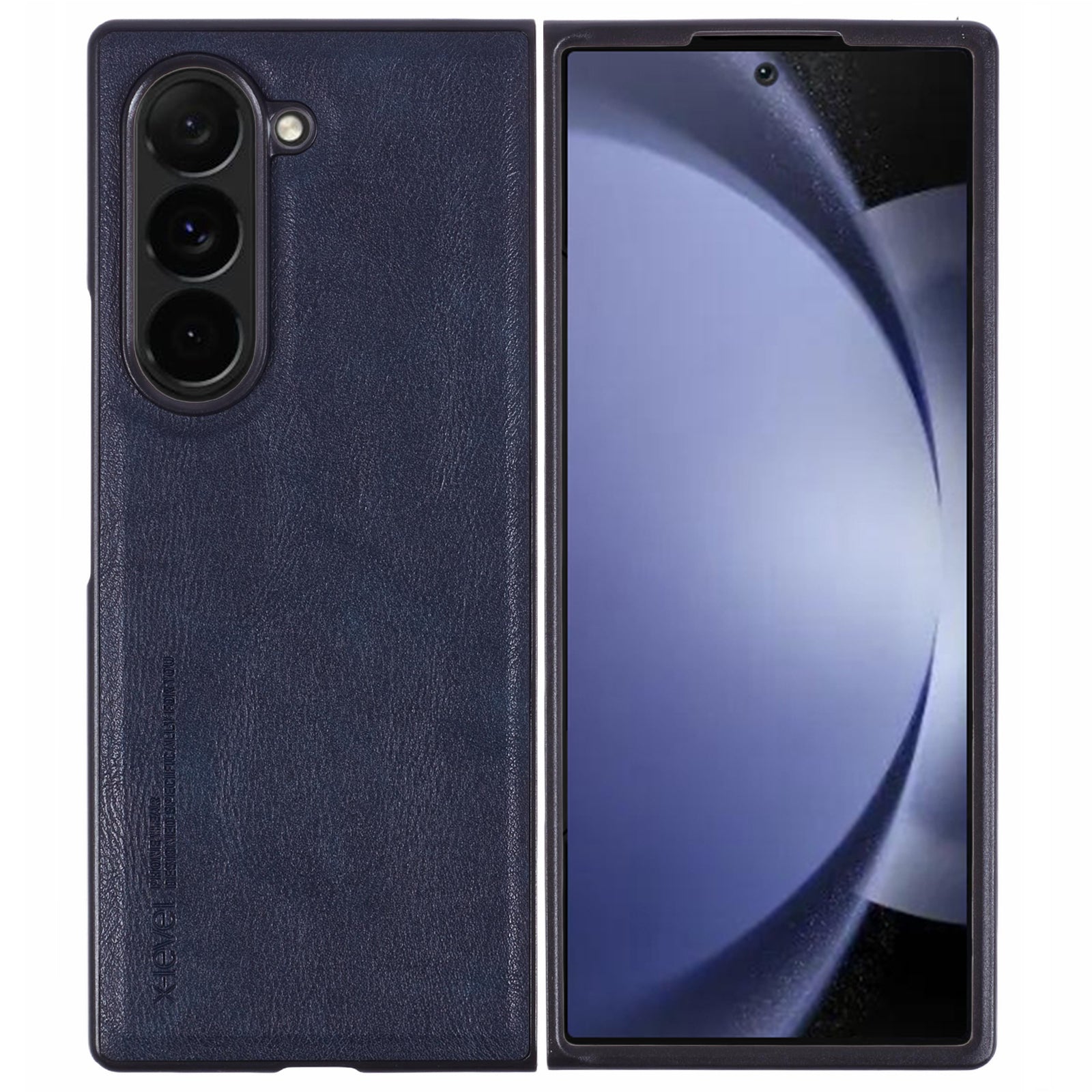 X-LEVEL Bojue-3 Series For Samsung Galaxy Z Fold6 5G Case Leather+TPU+PC Phone Cover - Blue