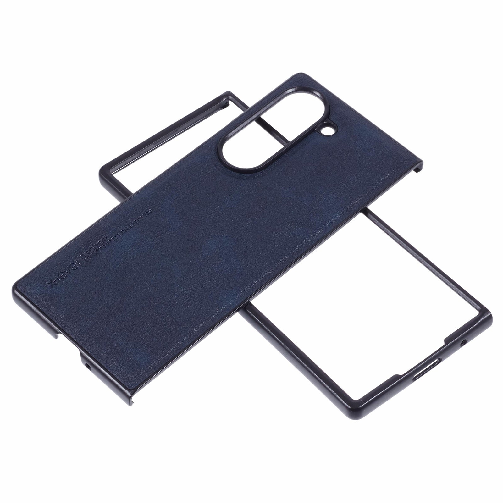 X-LEVEL Bojue-3 Series For Samsung Galaxy Z Fold6 5G Case Leather+TPU+PC Phone Cover - Blue