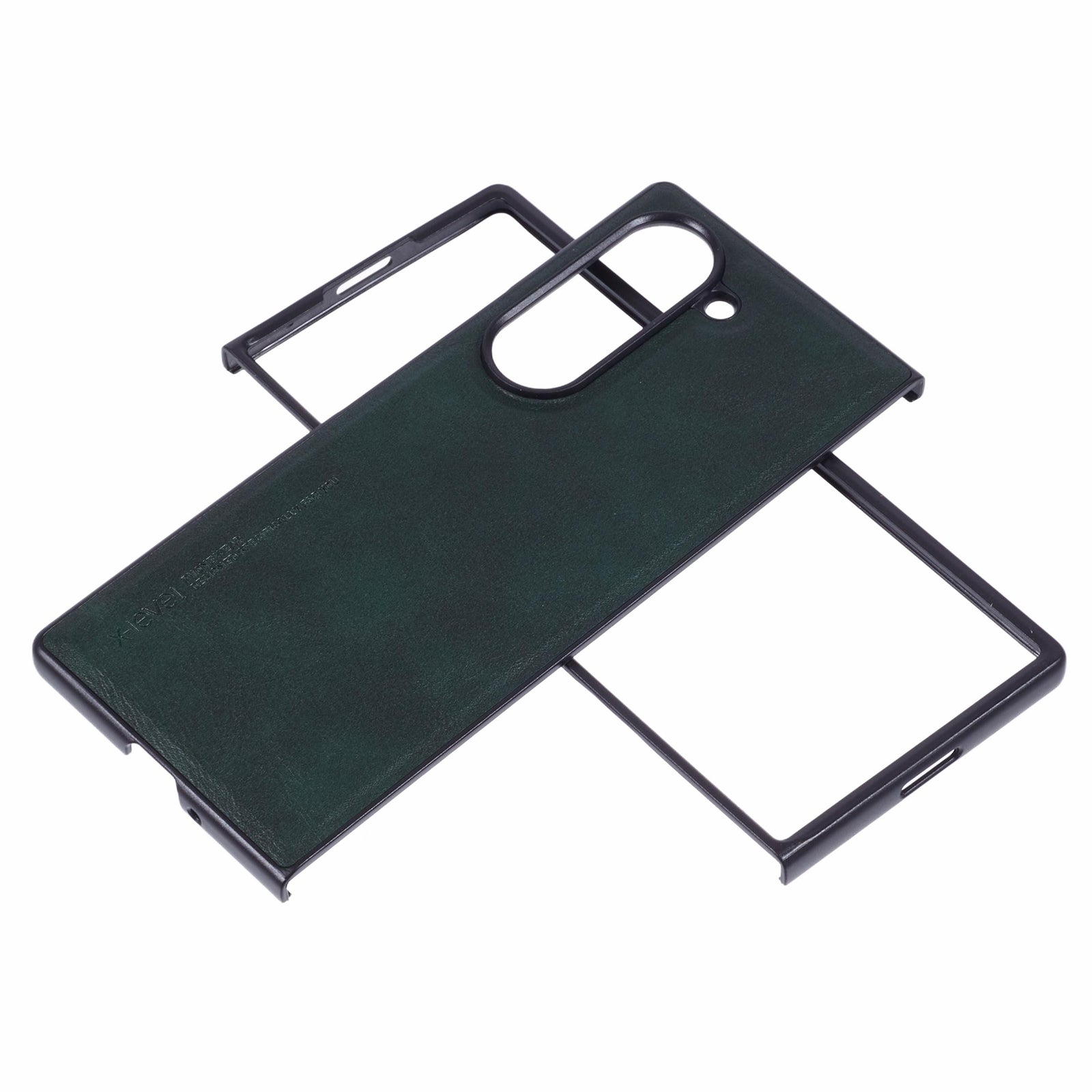 X-LEVEL Bojue-3 Series For Samsung Galaxy Z Fold6 5G Case Leather+TPU+PC Phone Cover - Midnight Green